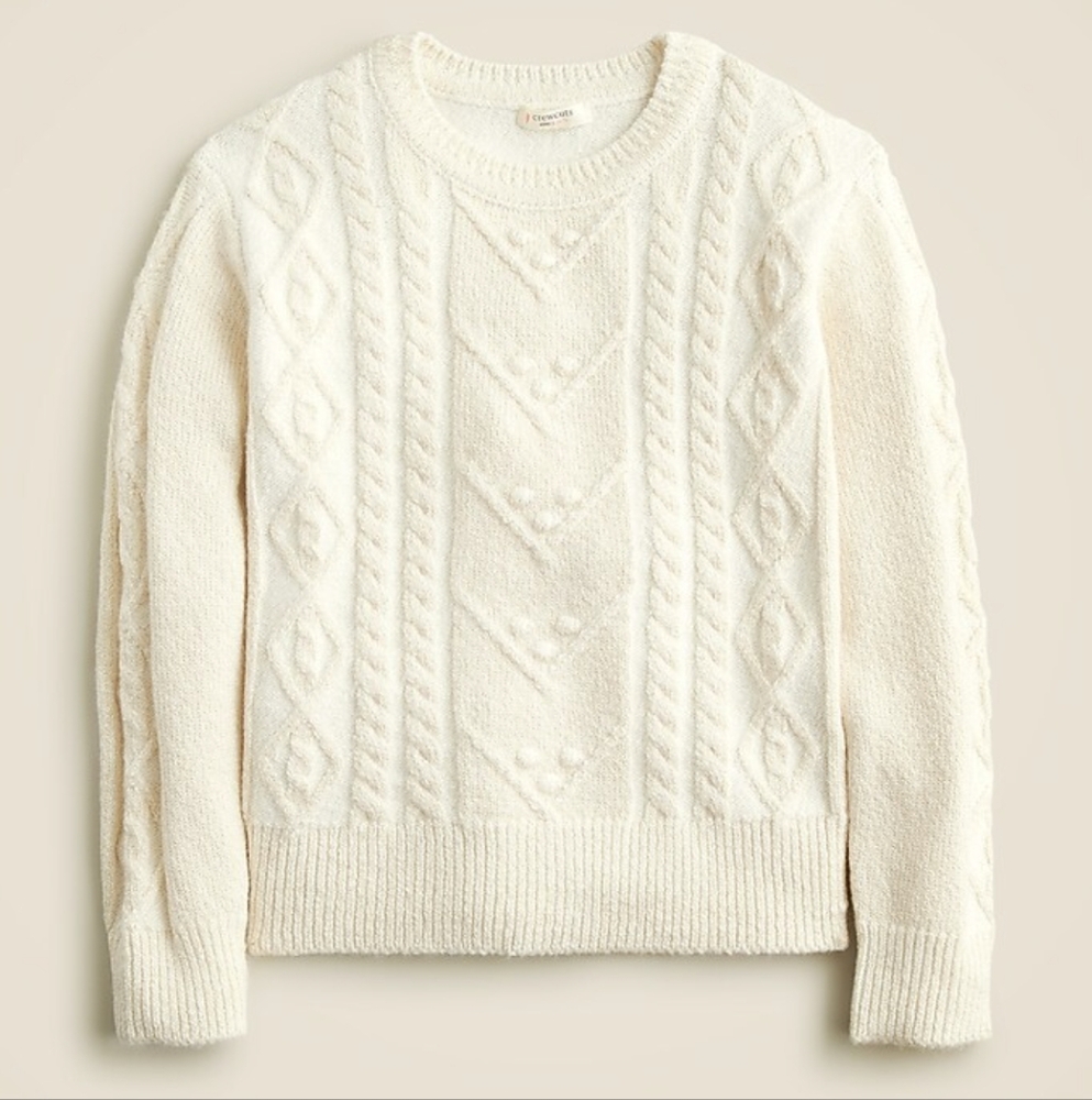 JCrew Sparkle Cable-knit sweater